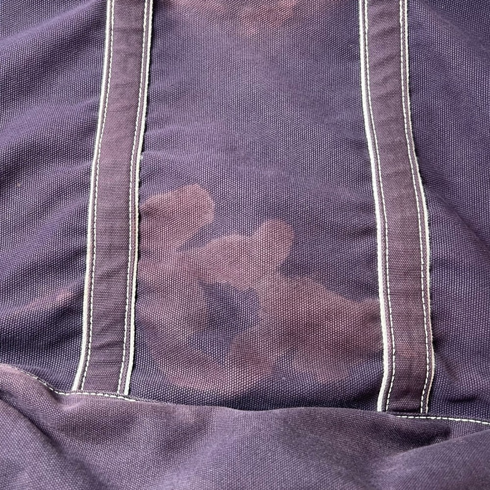 Lands End Canvas Tote Bag Unisex Large Purple Rosera Embroidered Boat and Tote - Picture 4 of 13